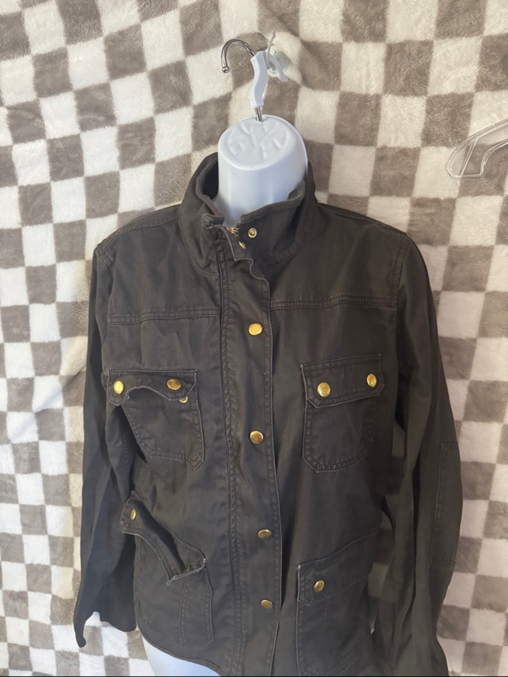 J. CREW Downtown Women Field Button up / Zipper Jacket Size M/Medium - Picture 3 of 9